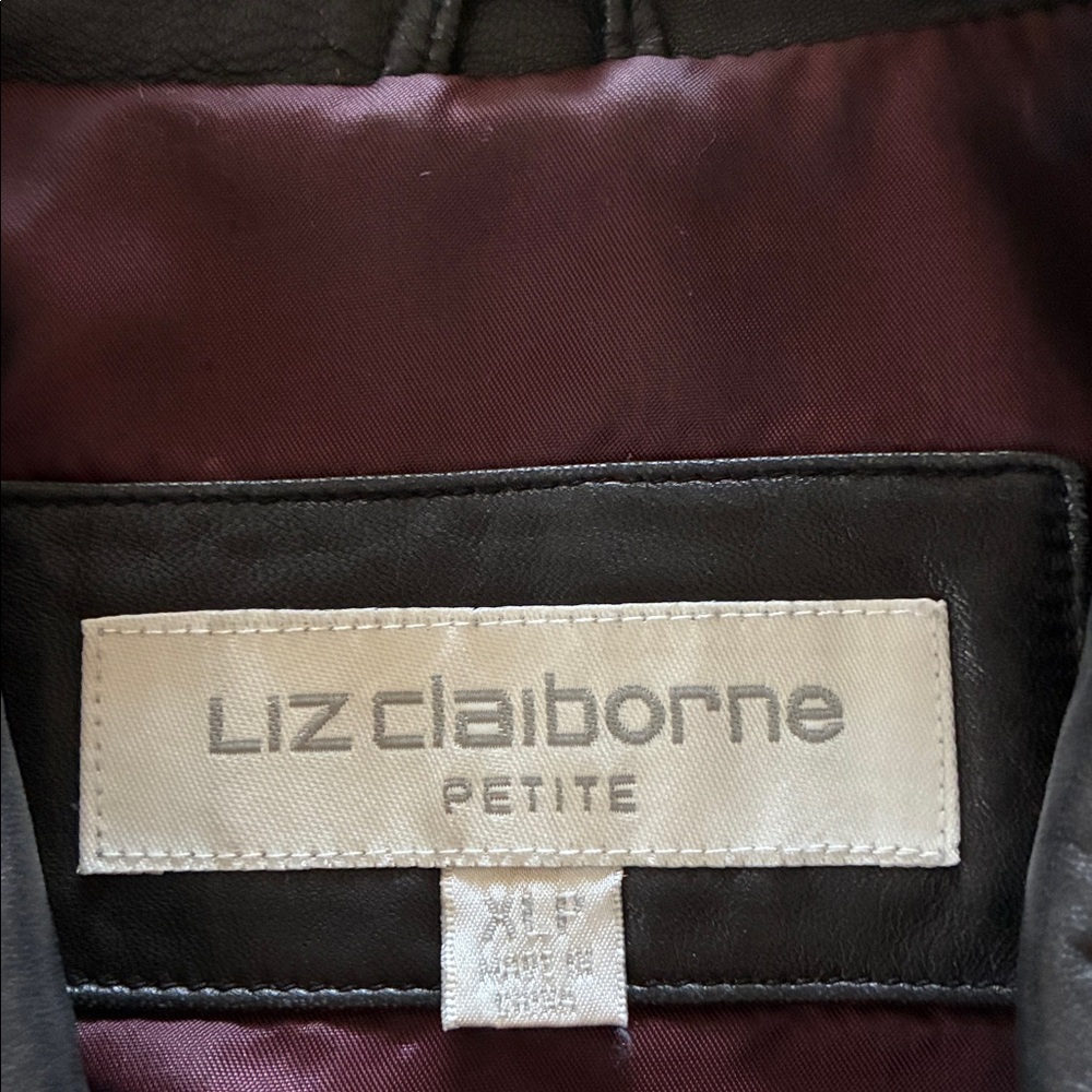 Liz Claiborne Black Leather Outerwear - Picture 2 of 7